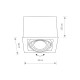 Точковий світильник Nowodvorski 9495 Box GU10, ES111 1x15W IP20 Bl ( 4012125 )
