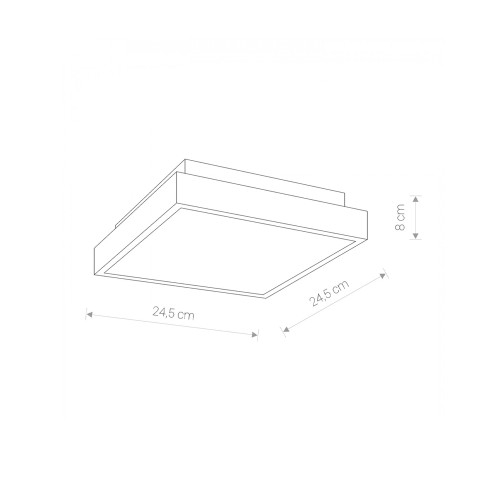 Світильник Nowodvorski 9500 Bassa LED 1x18W 4000K 750Lm IP44 Wh ( 4011797 )