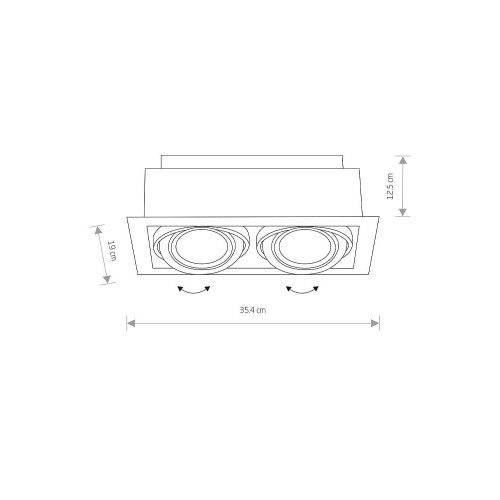 Точечный светильник Nowodvorski 9570 Downlight GU10, ES111 2x15W IP20 Bl ( 4012127 )