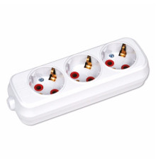 Колодка 3 гнізда із заземленням