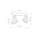 Спот Nowodvorski 9597 Cross GU10, ES111 2x75W IP20 Gr ( 4011959 )