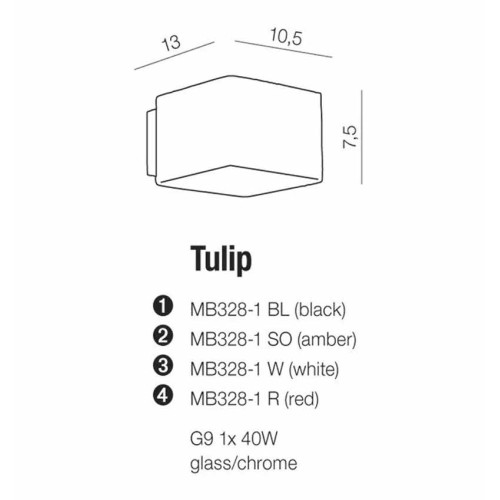 Бра Azardo tulip amber AZ0140 ( 4016844 )