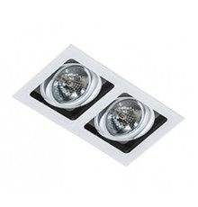  Точечный светильник Azzardo sisto 2 white / black AZ1447 белый
