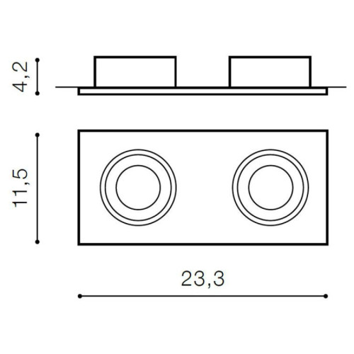 Точковий світильник Azzardo hugo 2 downlight white AZ1739 ( 4016583 )