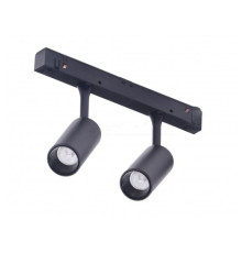 Магнітний трековий світильник Azzardo alfa nikki 2 track magnetic 2x3w 3000k bk/bk AZ4592