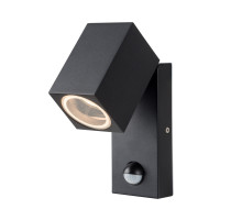Уличный настенный светильник Azzardo goran sensor bk AZ4695 с датчиком движения