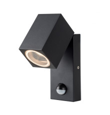 Уличный настенный светильник Azzardo goran sensor bk AZ4695 с датчиком движения