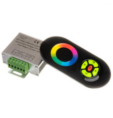 LED контролер світлодіодний RGB 18А 216Вт (чорний сенсорний пульт)