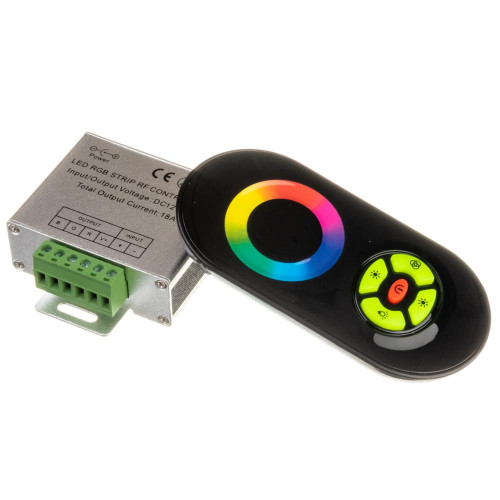 LED контролер світлодіодний RGB 18А 216Вт (чорний сенсорний пульт) ( 1009635 )