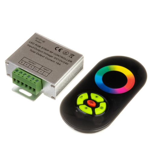 LED контролер світлодіодний RGB 18А 216Вт (чорний сенсорний пульт) ( 1009635 )