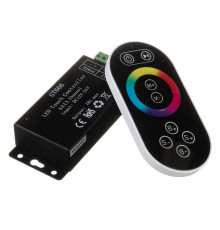 LED контролер світлодіодний чорний RGB 18А 216Вт, (8 кнопок) 