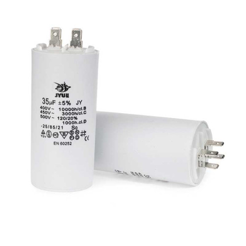 Конденсатор пусковий CBB-60 15 мкФ mF 450в JYUL клеми ( 1010667 )