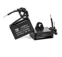 Конденсатор пусковий CBB-61 3,5 мкФ mF 450в JYUL квадратний корпус-провід