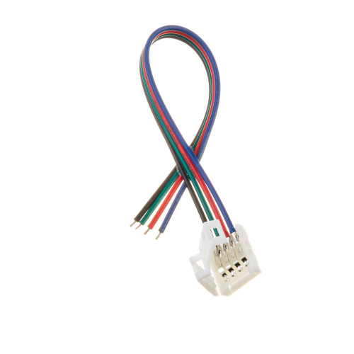 Коннектор для cветодиодной ленты RGB 12V 10mm провод/зажим ( 1012438 )