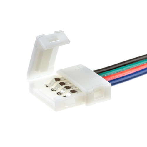 Коннектор для cветодиодной ленты RGB 12V 10mm провод/зажим ( 1012438 )