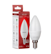LED лампа Е14 С37 10W нейтральна біла 4100К SIVIO