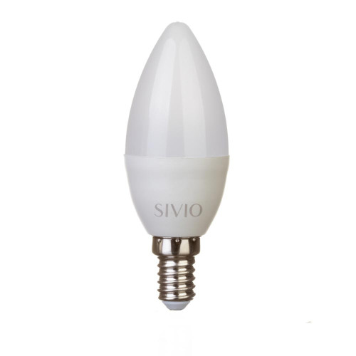 LED лампа Е14 С37 10W нейтральна біла 4100К SIVIO ( 1012790 )