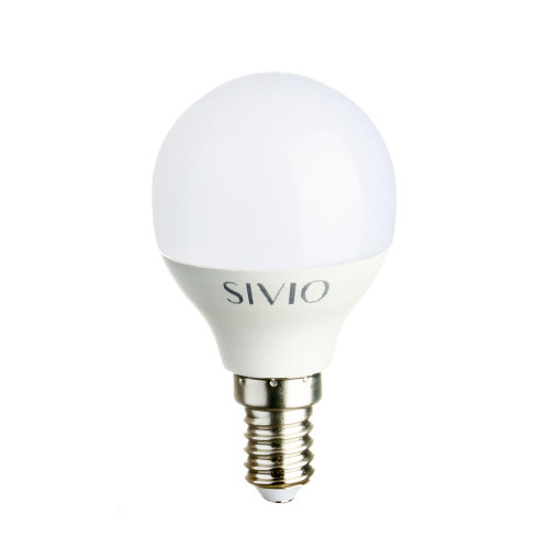 LED лампа Е14 G45 5W нейтральная белая 4100К SIVIO ( 1012796 )