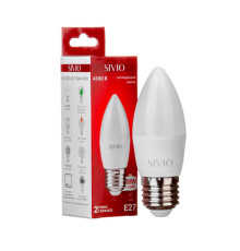 LED лампа Е27 С37 10W нейтральна біла 4100К SIVIO