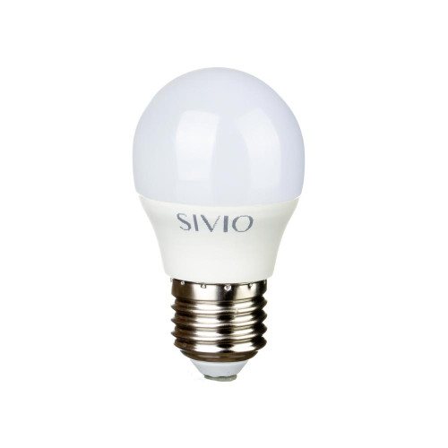 LED лампа Е27 G45 6W теплая белая 3000К SIVIO ( 1012812 )