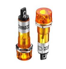 Індикаторна Лампа світлодіодна жовта XD10-3-220В (od=10мм) 