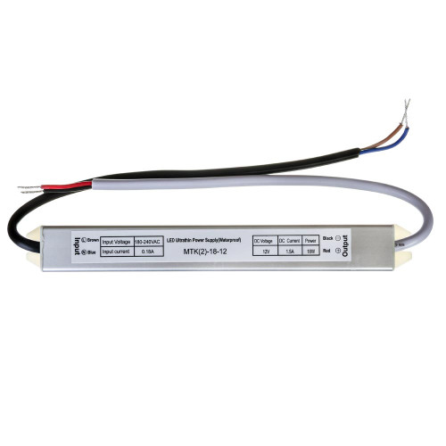 Led блок живлення 12V 1.5A 18Вт IP65 SLIM ( 1013363 )