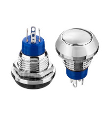 Антивандальна кнопка 12мм 2А 36В без фіксації OFF-(ON) GQ-12B-11 Daier