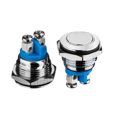 Антивандальна кнопка 16мм 3А 220В без фіксації OFF-(ON) GQ-16B Daier