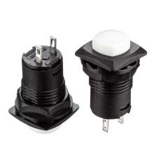 Натискна Кнопка біла 12.7 мм 1.5 А 250В з фіксацією ON-OFF DS-226 SPST 2pin Daier