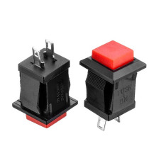 Натискна Кнопка червона 10.9 мм 3А 250В без фіксації OFF-(ON) DS-430 SPST 2pin Daier