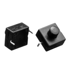 Натискна Кнопка чорна 12х12мм 1А 250В без фіксації ON-(OFF) PBS-06 SPST 2pin Daier