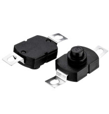 Натискна Кнопка чорна 12.2х24мм 1А 250В з фіксацією ON-OFF PBS-09 SPST 2pin Daier