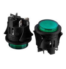 Натискна Кнопка зелена 35х28мм 16А 250В без фиксациии OFF-(ON) PS-18-16 SPST 2pin Daier