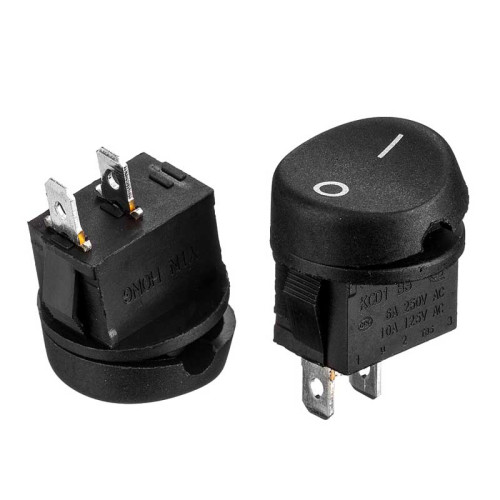 Кнопка перемикач чорна 10А (2pin) ON-OFF KCD1-101-11 ( 1015605 )