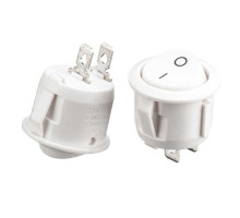 Кнопка перемикач біла 6А (2pin) ON-OFF KCD1-101-5