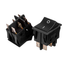 Кнопка перемикач чорна 22х30мм 16А 250В ON-ON KCD2-202-2 6 pin Daier 