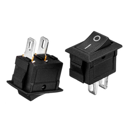 Кнопка перемикач чорна 13.8х9мм 6А 250В ON-OFF KCD5-101 2pin Daier ( 1015751 )