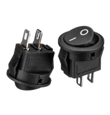Кнопка перемикач чорна 14.4 мм 3А 250В ON-OFF KCD5-101-2 2pin Daier 