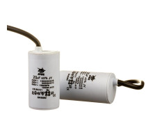 Конденсатор CBB-60 16 мкФ mF 450 VAC (±5%) JYUL (40х70 mm) кабель