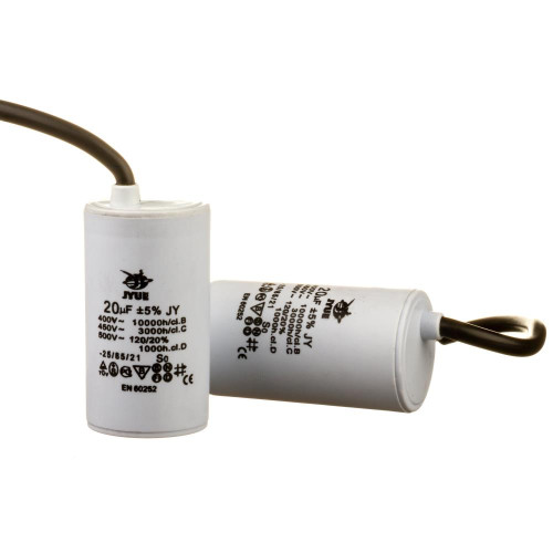 Конденсатор CBB-60 16 мкФ mF 450 VAC (±5%) JYUL (40х70 mm) кабель ( 1017791 )