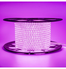 Світлодіодна стрічка рожева 220V герметична AVT smd2835 120LED/м 4Вт/м IP65