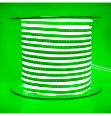 Неонова стрічка світлодіодна зелена AVT 220V smd2835 120LED/м 10Вт/м IP65