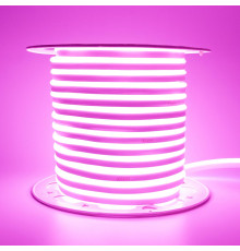 Неонова стрічка світлодіодна рожева AVT 220V smd2835 120LED/м 10Вт/м IP65