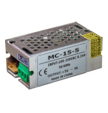 Led блок живлення 5V 3A 15Вт IP20 MC