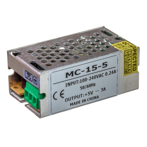 Led блок живлення 5V 3A 15Вт IP20 MC ( 1017932 )