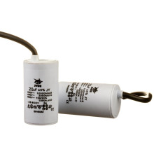 Конденсатор CBB-60 20 мкФ mF 450 VAC (±5%) JYUL (35х70 mm) Small (маленький) кабель