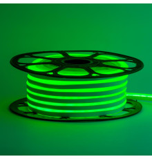 Неонова стрічка світлодіодна зелена 24V силікон 6х12 AVT - smd2835 120LED/м 9Вт/м IP65