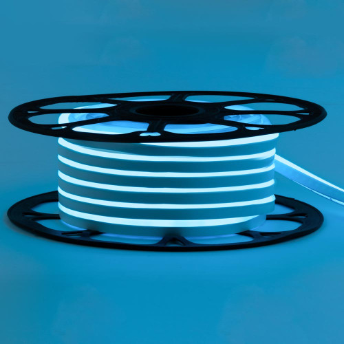 Неонова стрічка світлодіодна блакитна 24V силікон 6х12 AVT - smd2835 120LED/м 9Вт/м IP65 ( 1022848 )