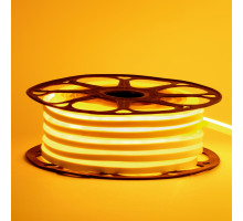 Неонова стрічка світлодіодна жовта 12V 8х16 пвх smd2835 120LED/м 8Вт/м IP65