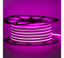 Неонова стрічка світлодіодна рожева 12V 8х16 пвх smd2835 120LED/м 8Вт/м IP65